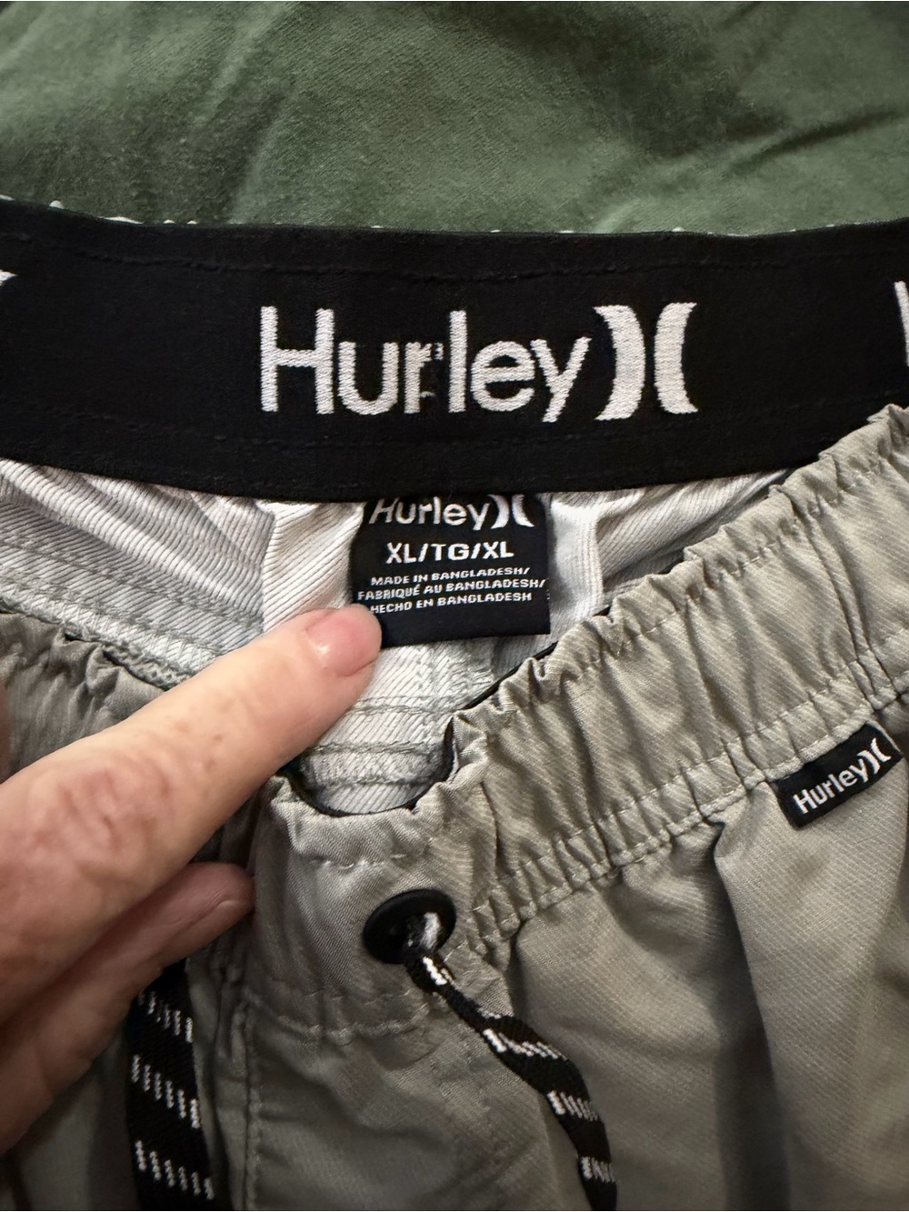 Hurley Light Gray Elastic-Waist Joggers with Drawstring - Picture 3 of 3